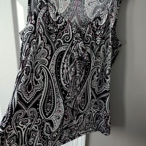 Paisley Print Sleeveless Top
